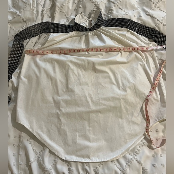 Christopher Kane white shirt tunic with crystal sleeves and collar - Picture 4 of 10